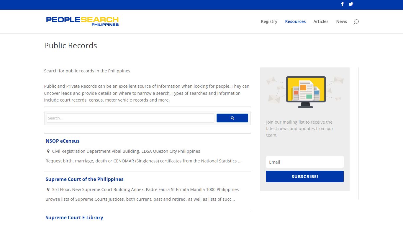 Public Records - People Search Philippines